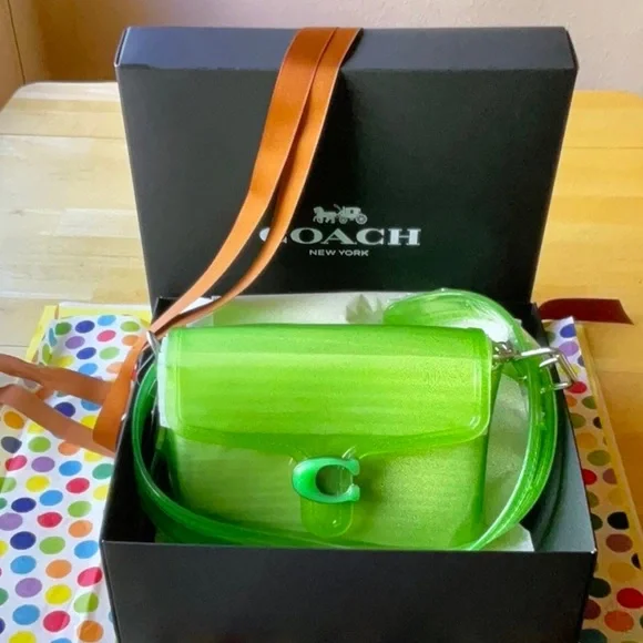 💚 COACH GREEN JELLY TABBY 💚 NWT - Picture 13 of 15